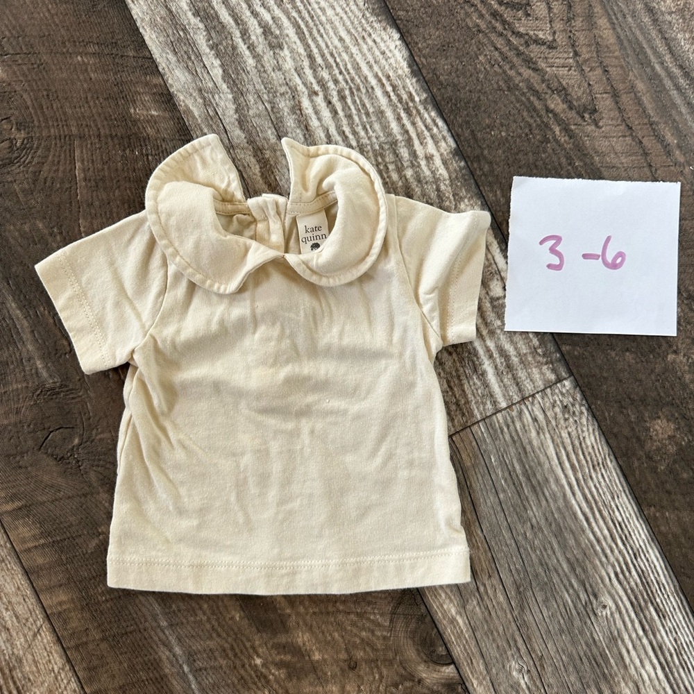 Kate Quinn Cream Collared Top
